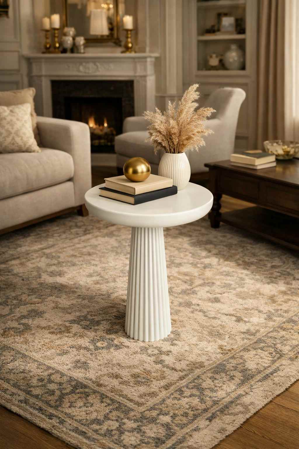 Doğal masif ahşap mantar sehpa seti ev dekorasyonu