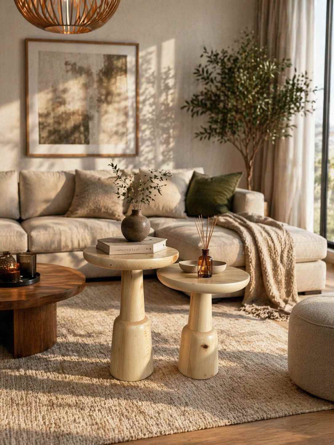 ahsap-mantar-sehpa-set552110066 Şık mantar sehpa seti modern ahşap tasarım