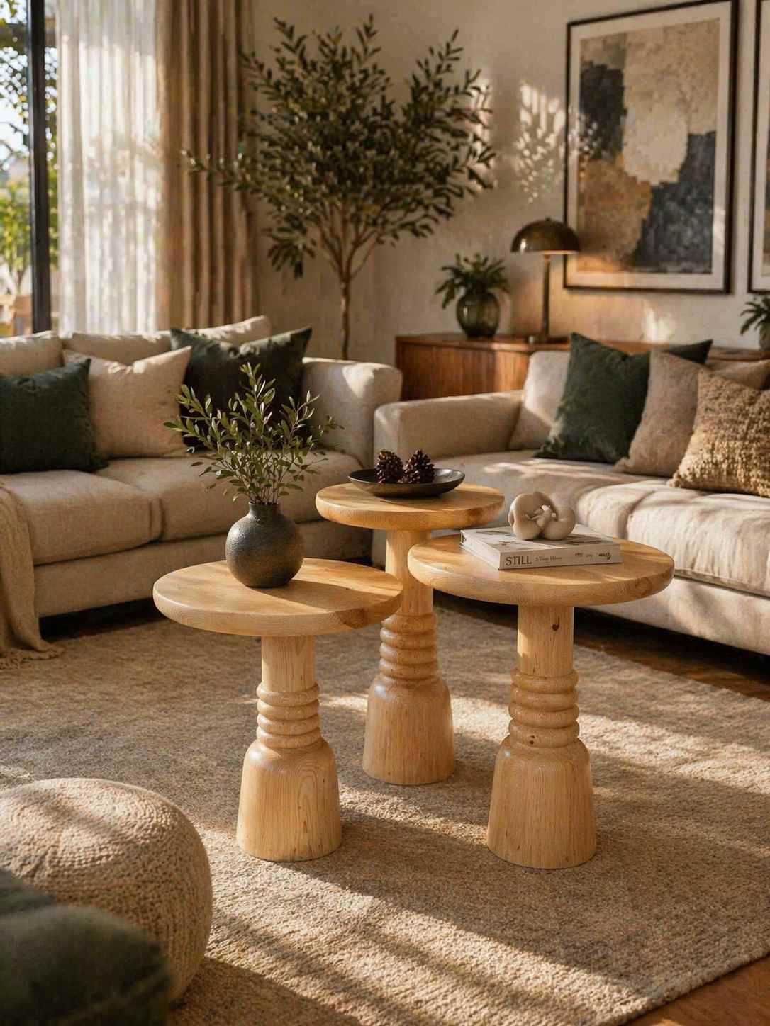 Mantar sehpa seti küçük orta büyük boy