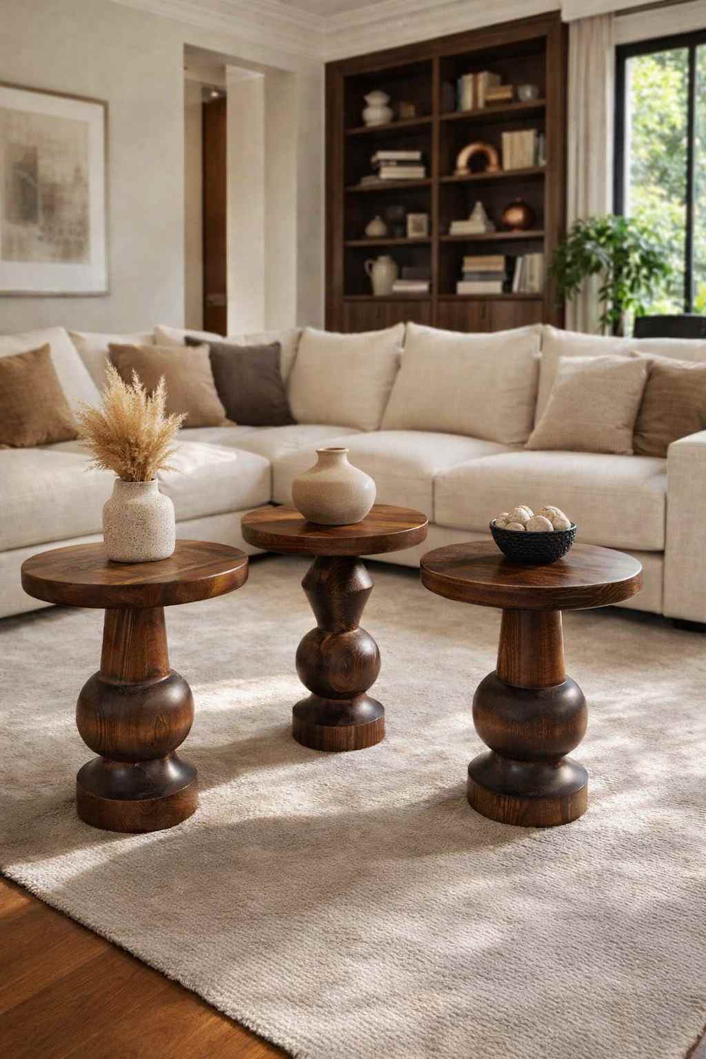 ahsap-yan-sehpa8501933 Salon dekorasyonu için mantar sehpa