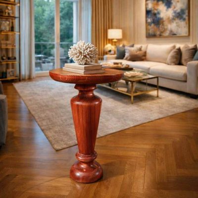 Ahşap mantar sehpa seti modern dekorasyon