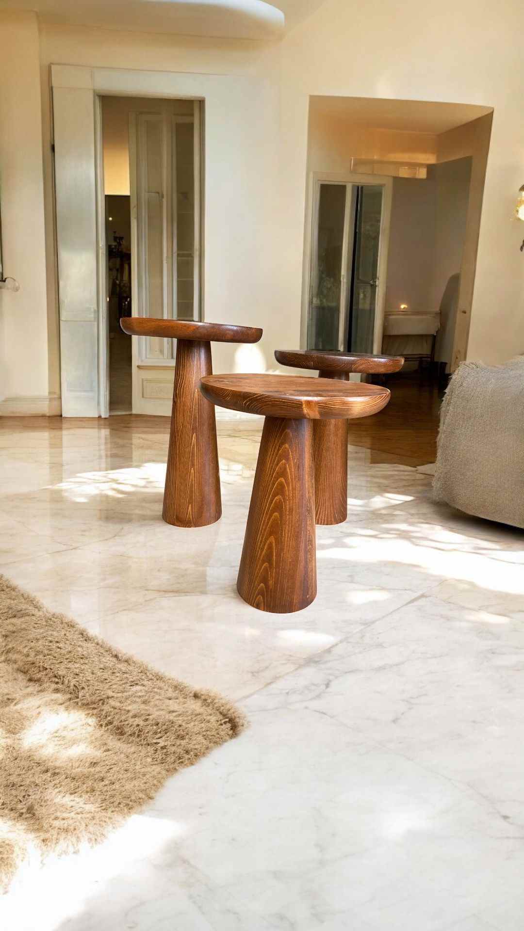 mantar-sehpa-zigon-sehpa-ahsap-sehpa-orta-sehpa683 Modern tasarımlı mantar sehpa seti