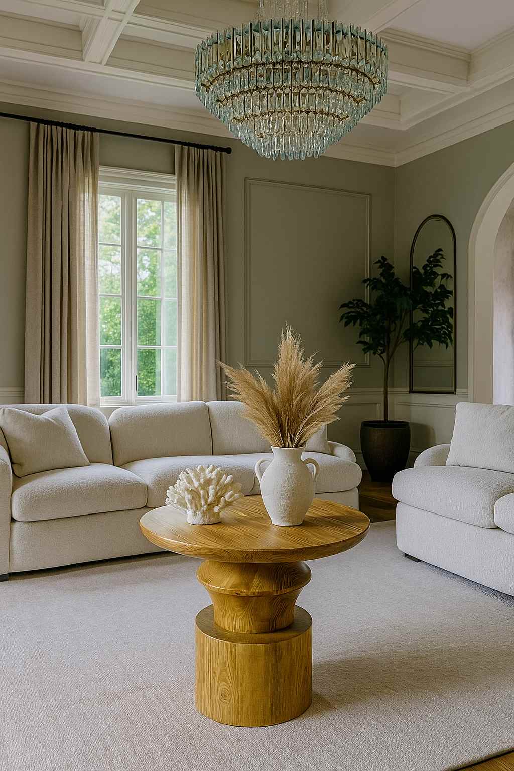 ahsap-orta-sehpa12 Modern ahşap mantar sehpa seti 3’lü