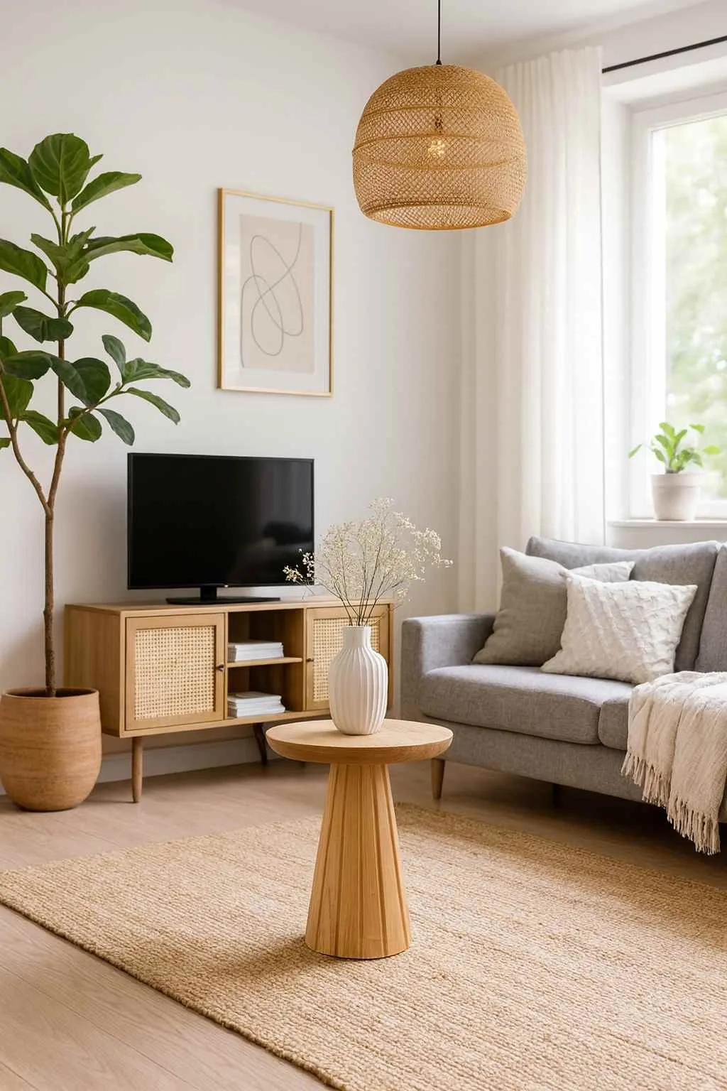 Modern ahşap mantar sehpa seti, minimalist