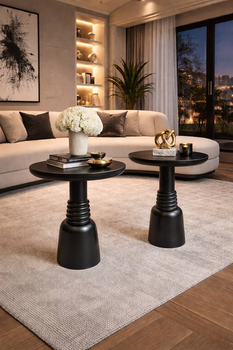 2 li mantar sehpa - Svala - 2’li Siyah Masif Ahşap Yan Sehpa Takımı Modern Zigon 2 li mantar sehpa - Svala - 2’li Siyah Masif Ahşap Yan Sehpa Takımı Modern Zigon