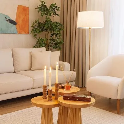 artiq mantar sehpa - Artiq - Naturel Renk Ahşap 3’lü Mantar Sehpa Estetik Zigon Set