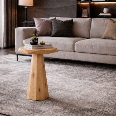 nutra naturel tekli mantar sehpa - Nutra - Naturel Renk Tekli Masif Ahşap Dekoratif Mantar Sehpa