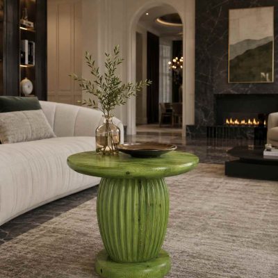Verona - Masif Ahşap Çimen Yeşili Salon Orta Sehpası - Ahşap El Yapımı Orta Sehpa | Simillo