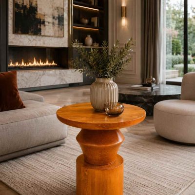 Nordtre - Doğal Ahşap Açık Meşe Salon Orta Sehpası